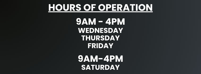 Hours of Operation 9-4 & 9-4