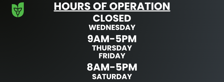 Farmers Hours of Operation Closed Wednesday 9-5 Thu - Fri and 8-5 Sat
