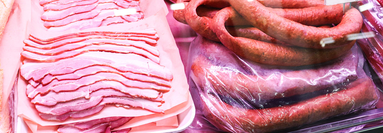 Deli counter photo of bacon