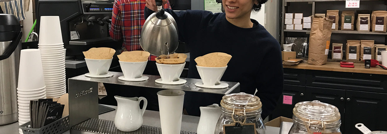Relay Coffee roaster located in the Hamilton Farmers' Market