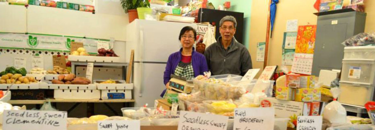 Troung Produce stall is located on the lower level of the market