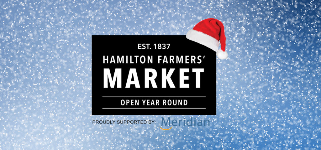Market logo wearing a Santa Hat