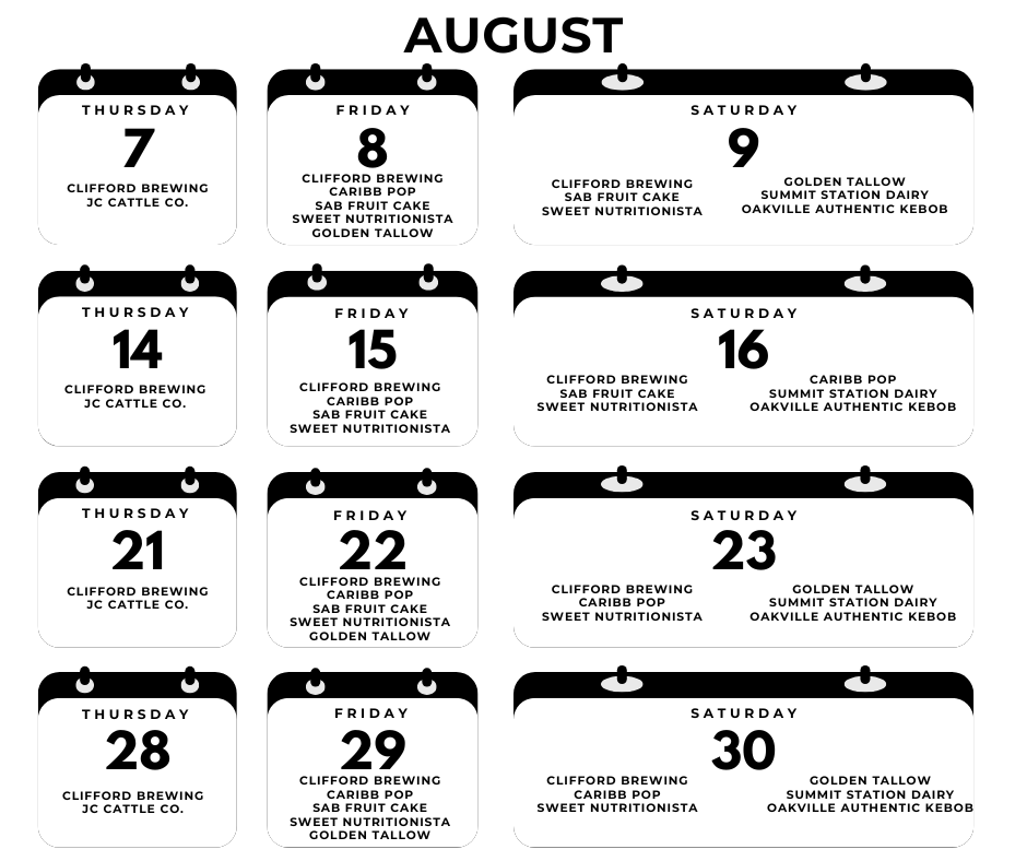 Local Showcase August Schedule