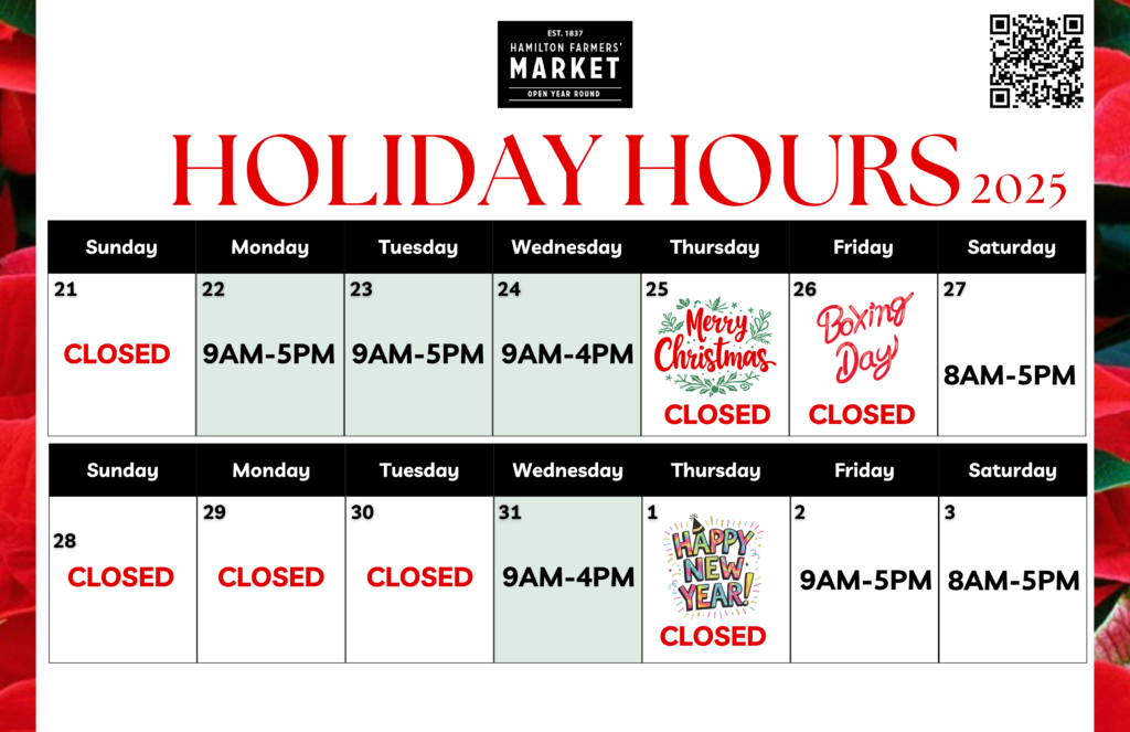 HFM Christmas Holiday Hours 2025